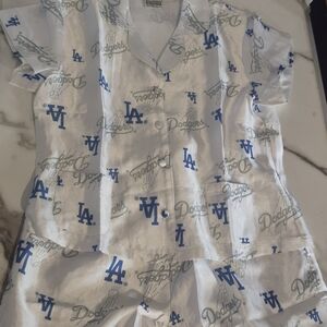 LA Dodgers Silky Pajamas- Brand New Sz S